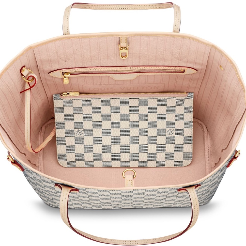 Louis Vuitton Damier Azur Rose Ballerine Pochette